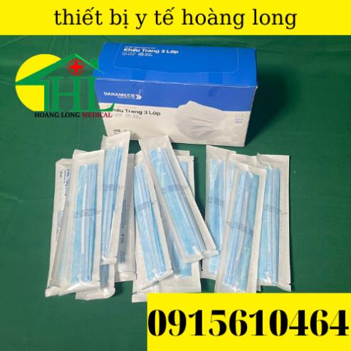 Khẩu Trang Y Tế Tiệt Trùng - Chính Hãng Danameco - 3 Lớp Kháng Bụi Hiệu Quả