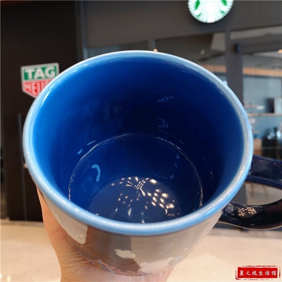 Cốc Sứ Uống Cà Phê Starbucks In Hình Thỏ Mặt Trăng Dễ Thương