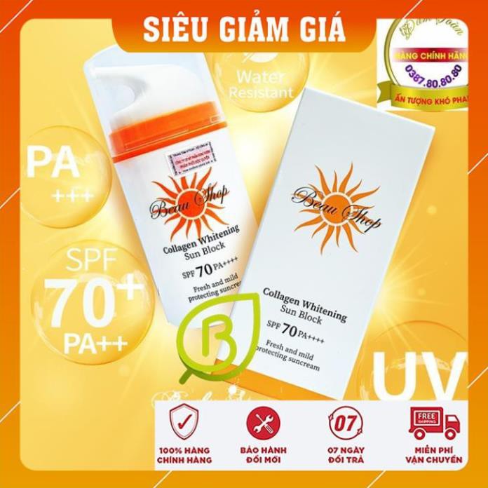 [FreeShip - GIÁ HỦY DIỆT] Kem chống nắng cho da dầu, da mụn bổ sung collagen/Kem chống nắng tốt beau shop