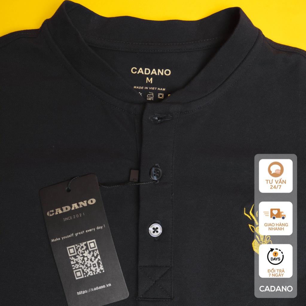 Áo thun polo nam CADANO, áo phông cổ tàu, chất liệu cotton cá sấu CAD004 .