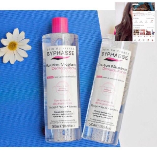 Nước tẩy trang Byphasse 500ml micellar make-up remover solution