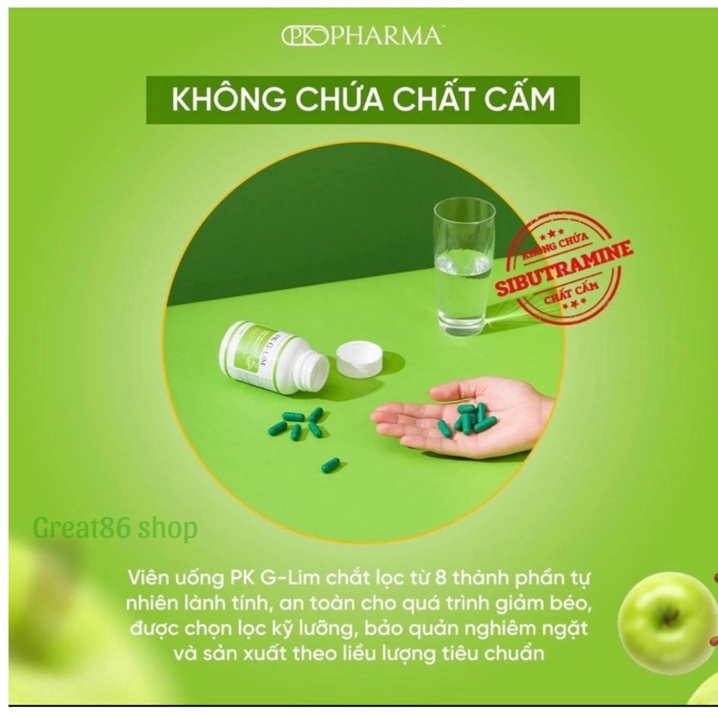 Giảm cân great86 viên uống hỗ trợ giảm béo PK G LIM Dr Lacir hỗ trợ giảm cân an toàn hiệu quả dáng đẹp eo thon