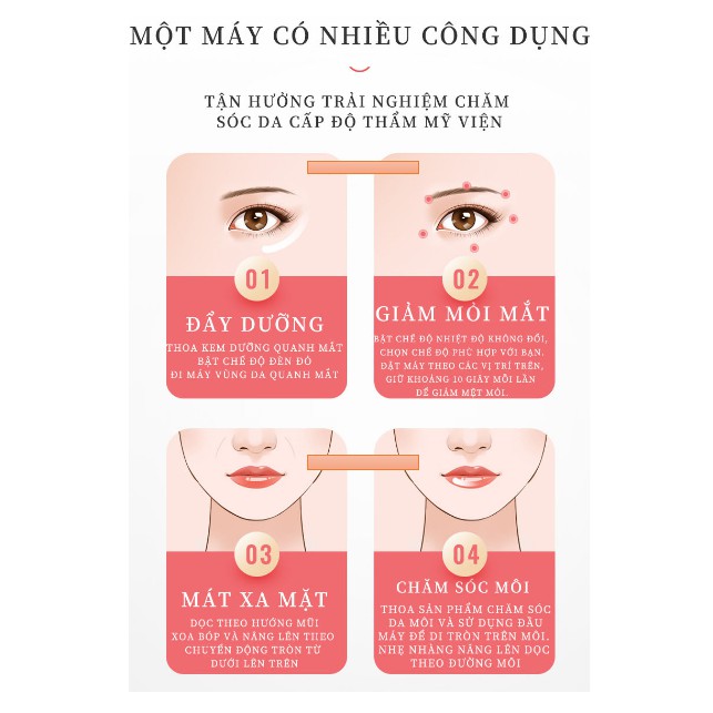 MÁY MASSAGE MẮT VÀ MÔI, LÀM ĐẸP MẮT, TRỊ THÂM QUẦNG MẮT, XÓA NHĂN, CHƯỜM NÓNG XÓA MỤN THUONG HIỆU ILIFT