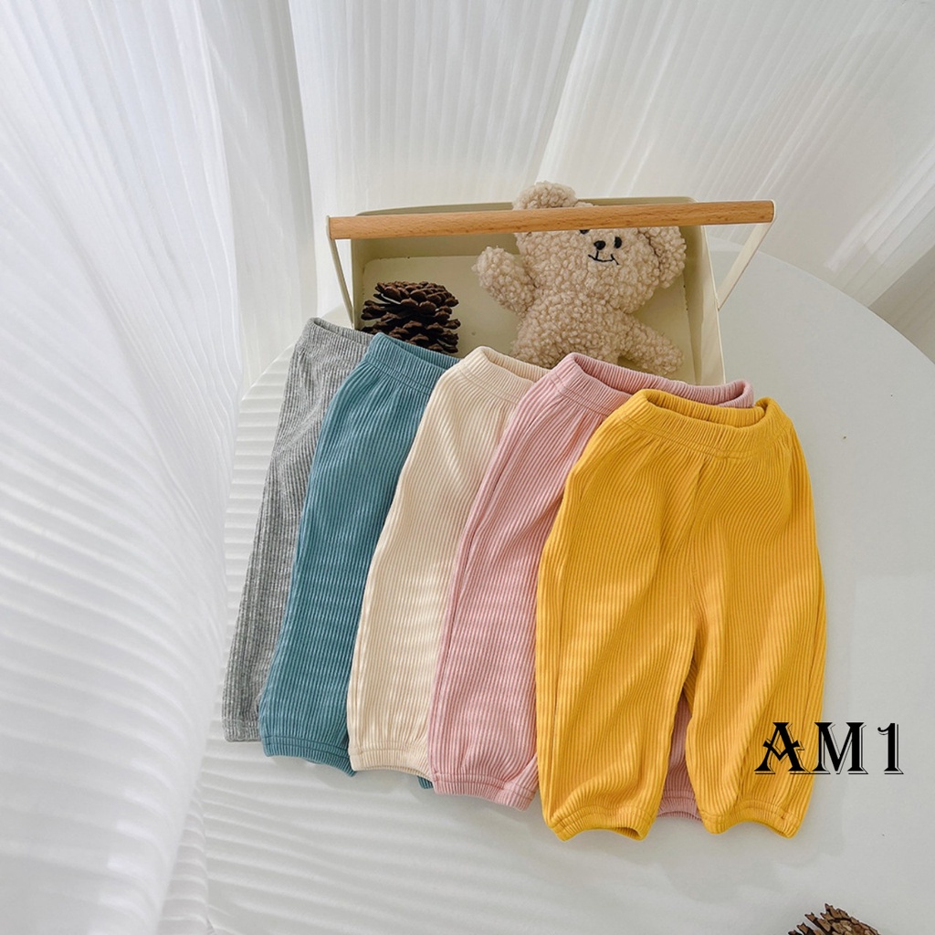 SALE 35%- Quần len tăm cho bé quần bé trai bé gái thu đông bo chun cực mềm mịn siêu dễ thương từ 8 - 16kg