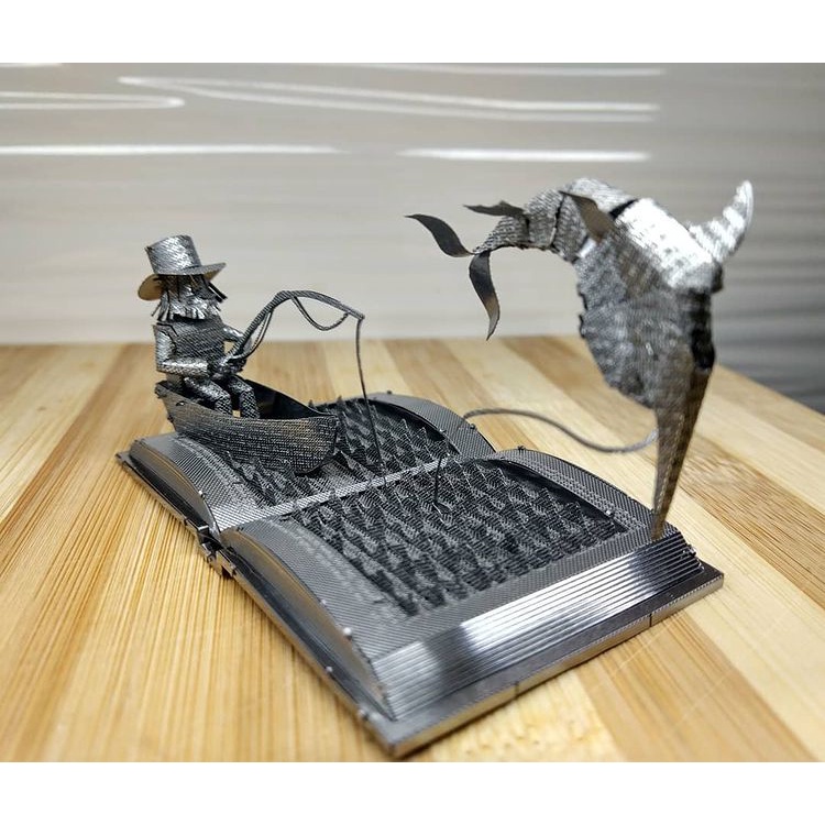 Mô Hình 3D Kim Loại Tiểu Thuyết Ông Già Và Biển