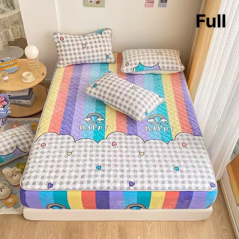 bộ ga gối ,EMMIBEDDING STORE nỉ 5D mix hoạ tiết siêu ấm, siêu êm