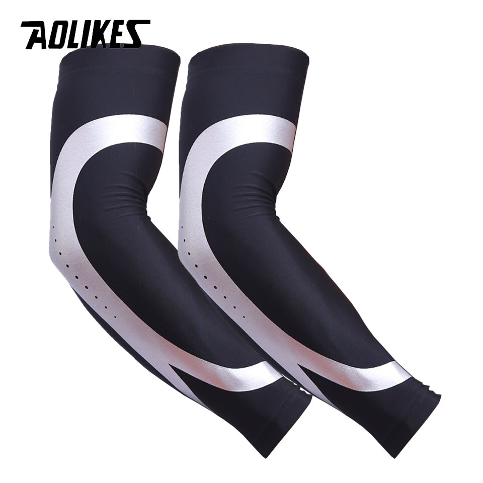 Bộ 2 ống bảo vệ khuỷu tay AOLIKES A-7945 co dãn thoáng khí Sport protection elastic arm