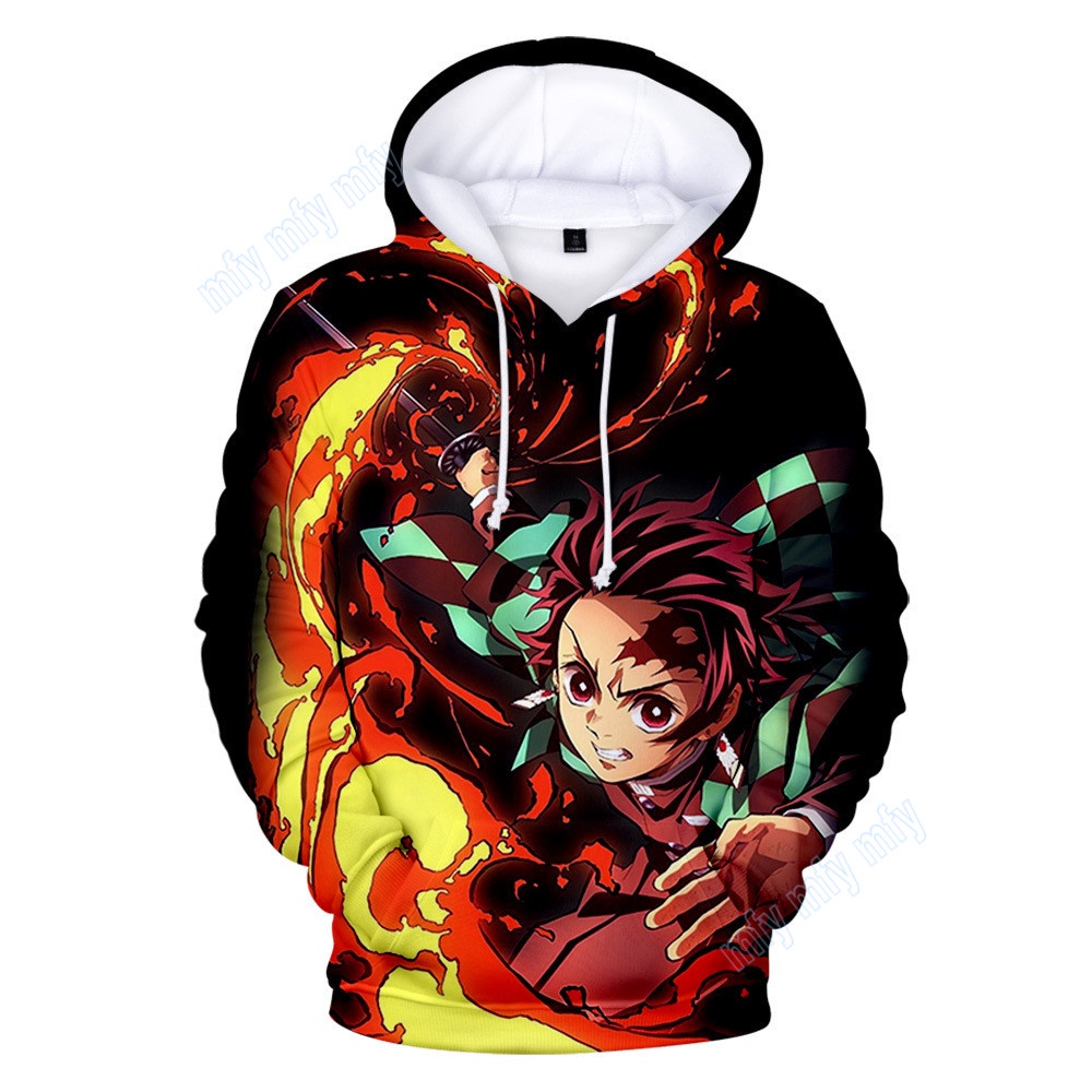 Áo Khoác Hoodie Họa Tiết Demon Slayer Kamado Tanjirou Nezuko Cho Trẻ Em