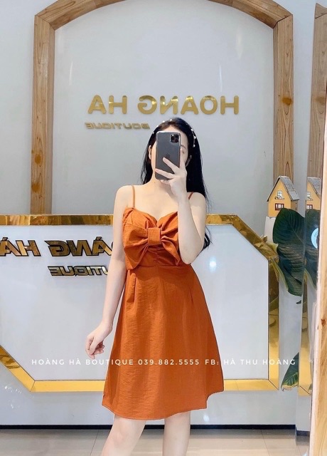 [ Mã FAMAYWA2 giảm 10K đơn 50K] VÁY 2 DÂY NƠ NGỰC DÁNG A | BigBuy360 - bigbuy360.vn