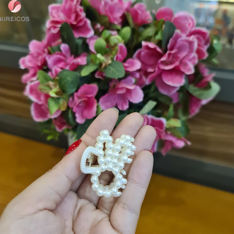 Set 2 Kẹp Tóc Gấp Tóc Ngọc Trai Nhân Tạo Size Nhí 3.3cm Siêu Kute