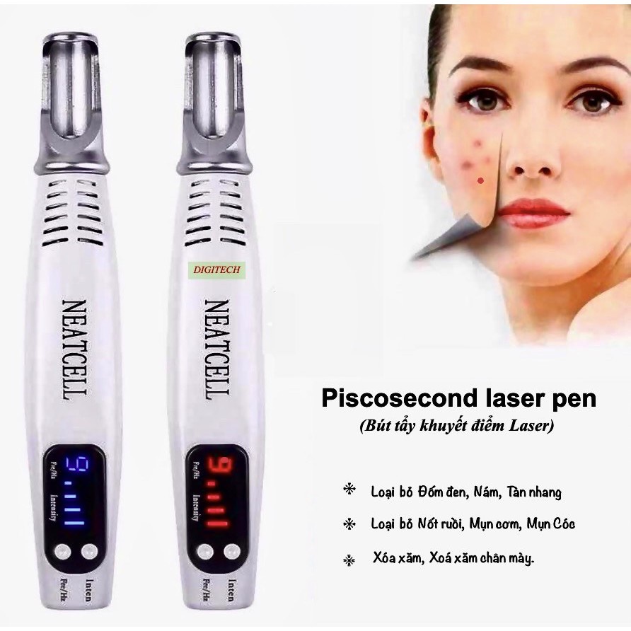 Máy xoá xăm, xoá nám, tàn nhang, nốt ruồi Laser mini NEATCELL; Xoá xăm Tatoo chân mày chuyên dụng