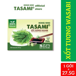 [Freeship Extra] Combo 1 Gói Rong Nho Tasami Xốt Tương Wasabi 27.5g - 1 bữa ăn tiện lợi