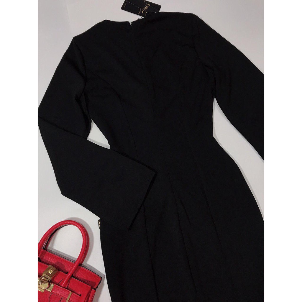 [ xả kho ] MiD Đầm dài tay đen body thu hút V1208 Mie Design kèm ảnh thật