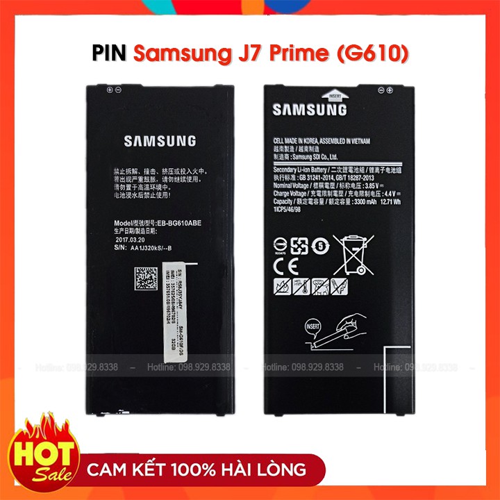 Pin Samsung Galaxy J7 Prime / G610 / J4 Plus / J6 Plus Zin Bóc Máy