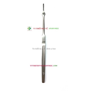 Cán dao mổ số 7, Inox 304, dài 16cm (tặng 1 lưỡi dao số 11)