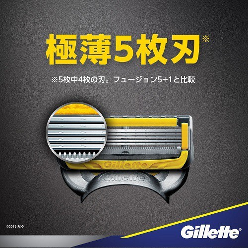 Vỉ 8 lưỡi dao cạo râu Gillette Fusion 5+1 Proshield lá chắn chuyên nghiệp