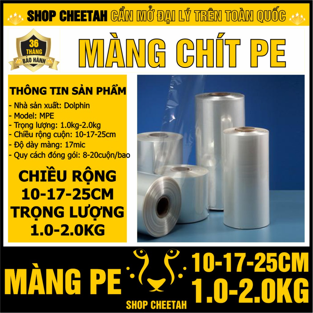 [2kg/1kg x Rộng 25cm/17cm/10cm] Màng chít PE dùng cuốn bọc hàng hoá và pallet