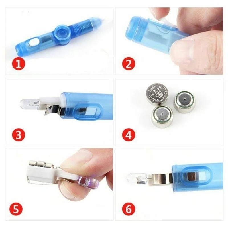 Bút bi xoay có đèn led nhiều màu sắc phát sáng giúp giảm căng thẳng dành cho học sinh (giao màu ngẫu nhiên)