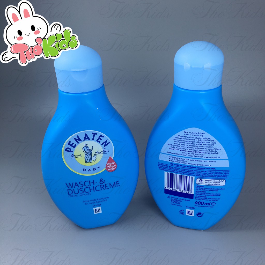 Dầu Gội Và Sữa Tắm Penaten 400ml - Hàng Nội Địa Đức, Có Bill