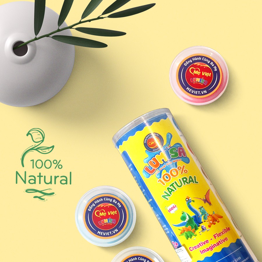 Đất nặn, bột nặn an toàn cho bé, tự khô, thơm, dẻo Lumisa