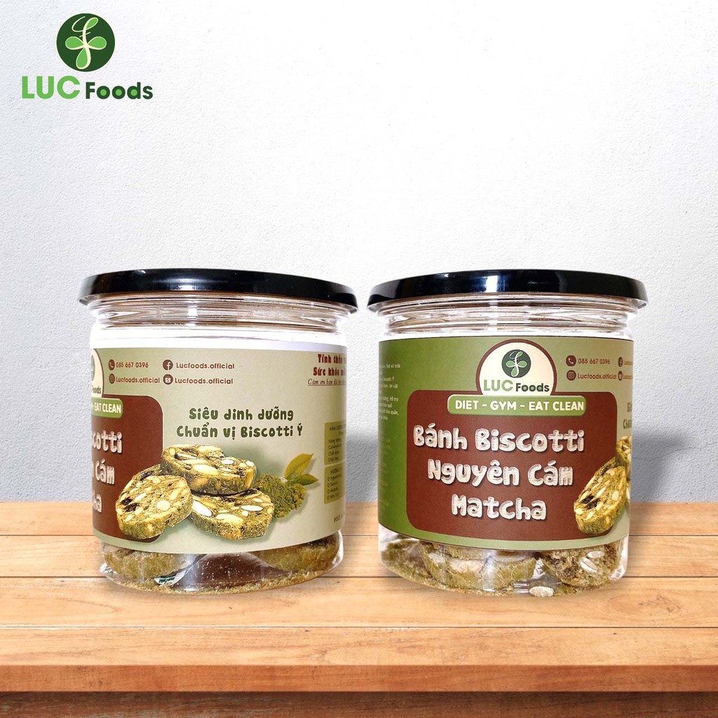 Bánh Biscotti Matcha ăn kiêng Nguyên cám LUCfoods - Lành mạnh, Thơm ngon, Phù hợp Eat clean [100g-300g] | BigBuy360 - bigbuy360.vn