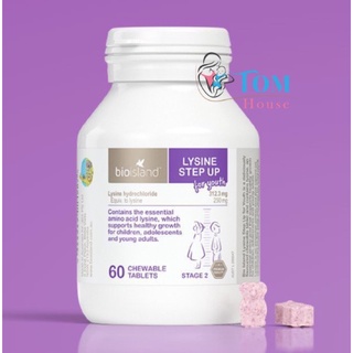 Lysine Bioisland của Úc, dạng bột và viên, hỗ trợ tăng chiều cao cho bé