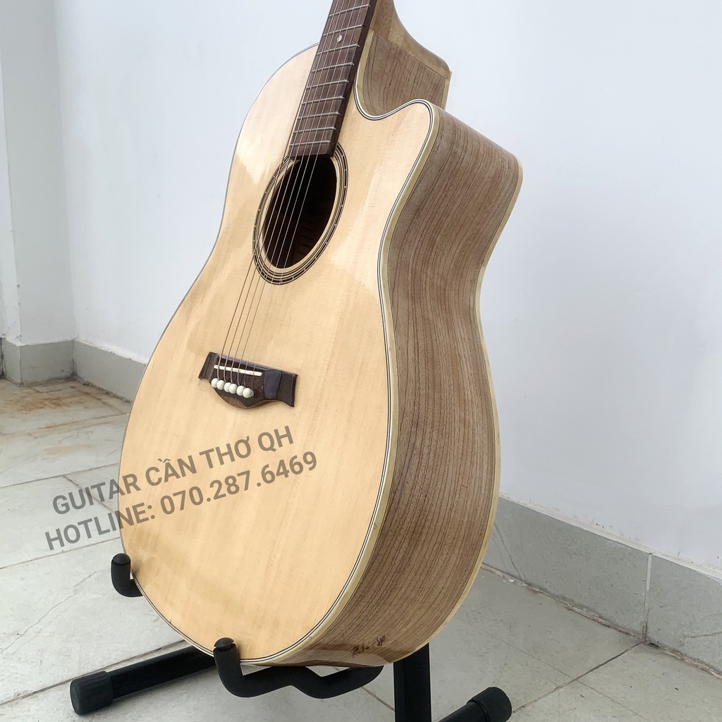 Đàn Guitar Acoustic gỗ Còng nguyên tấm | có ty chỉnh cong cần | BH 12 tháng