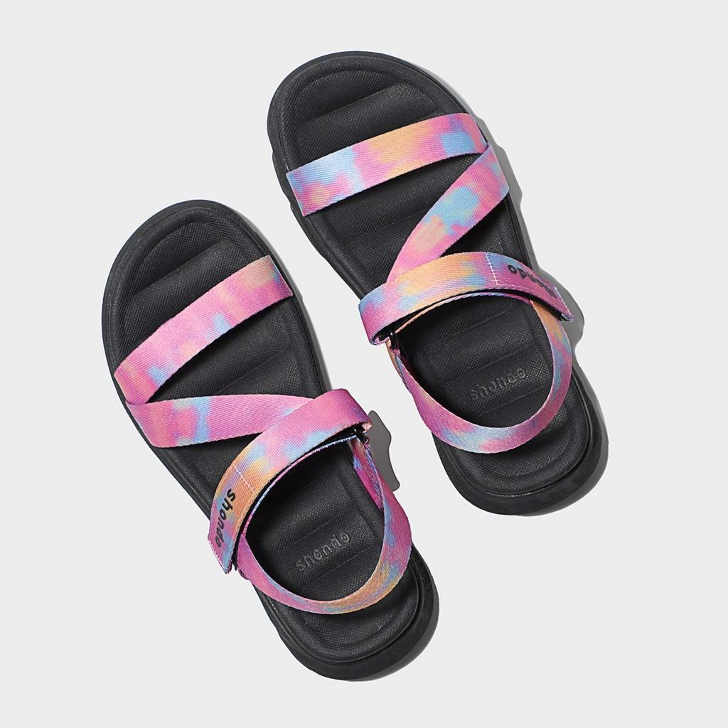 [Ảnh thật] Sandal Shondo F6 Sport đế đen loang khói hồng F6S1071 mẫu mới