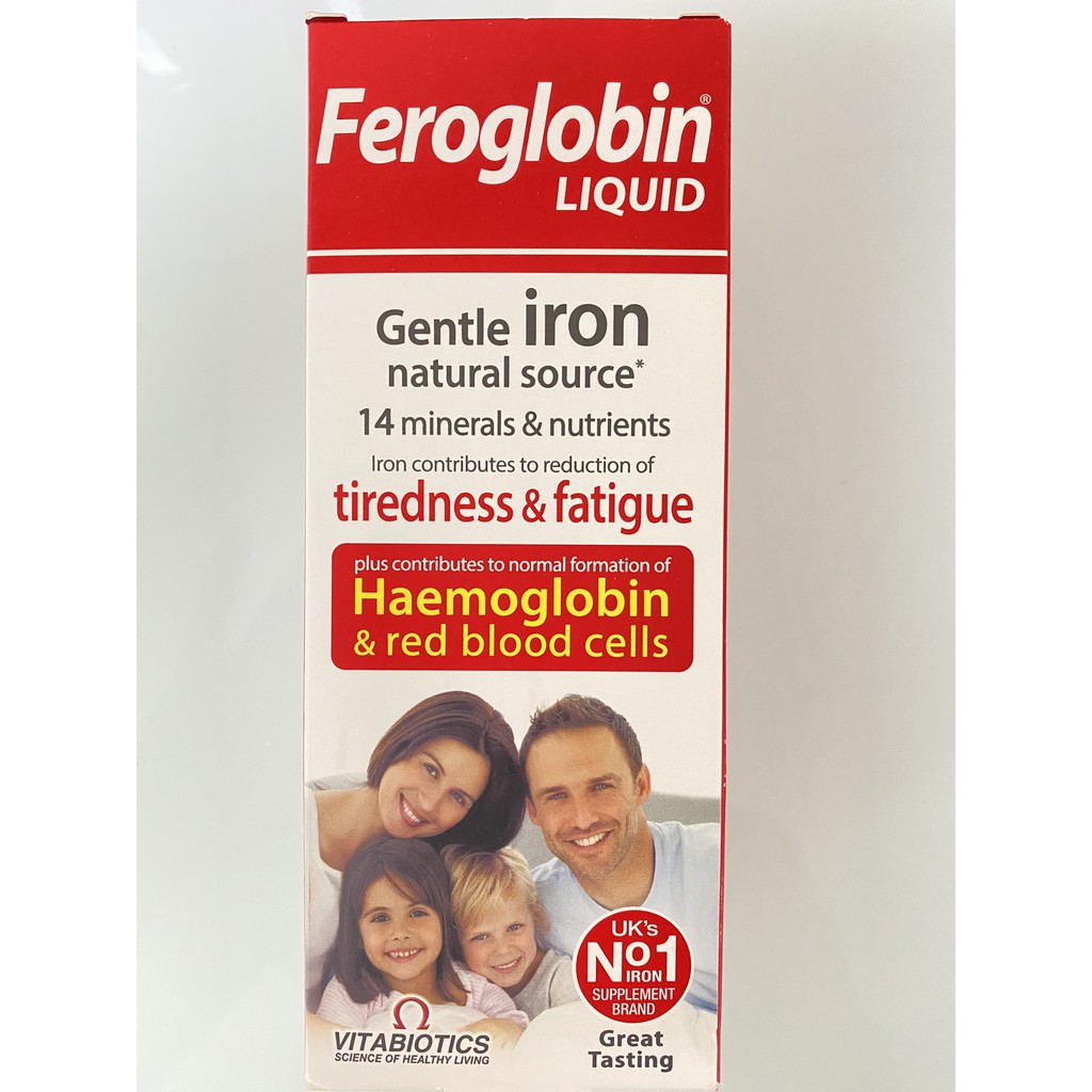 Feroglobin Liquid.Bổ Sung Sắt Giúp Phòng Ngừa Thiếu Máu Cho Bé Từ 3 Tháng Tuổi