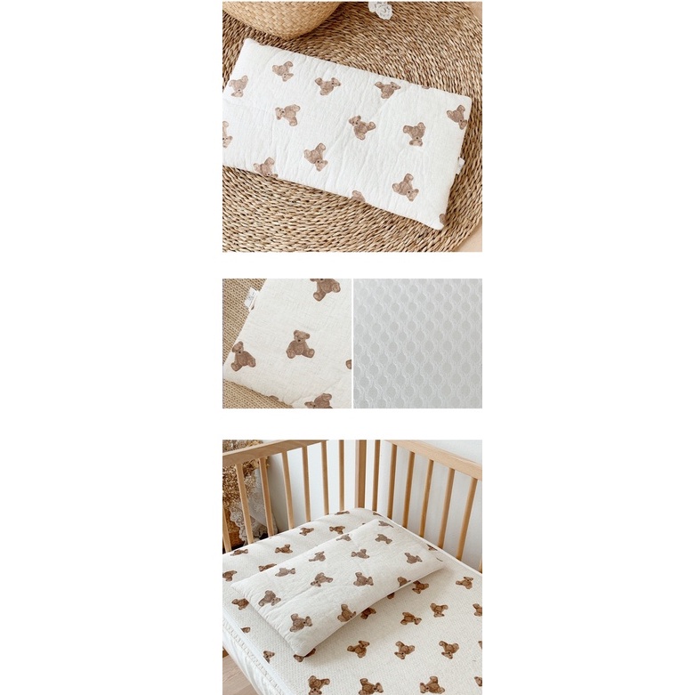 Gối Mỏng Cho Bé Sơ Sinh MALOLOTTE Hàn Quốc Hình Chữ Nhật