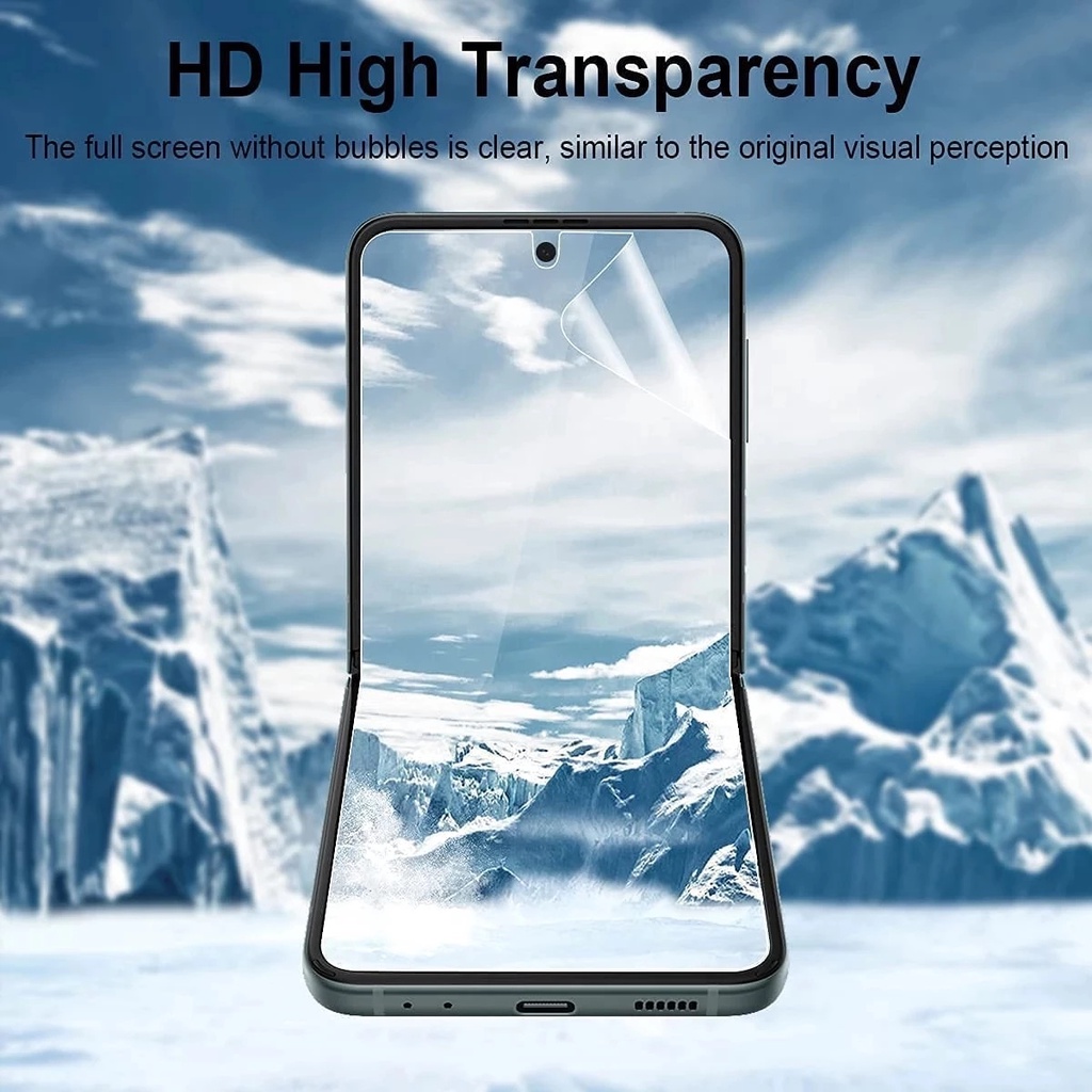 1 Bộ Phim Dán Hydrogel Bằng TPU Mềm Trong Suốt Chống Trầy Cho Samsung Galaxy Z Flip 4