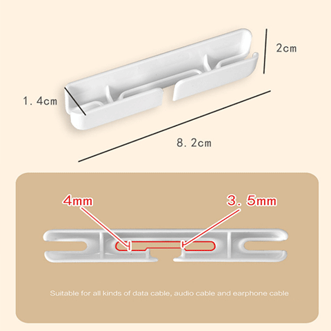 Set 3 dụng cụ cố định dây cáp sạc điện thoại gắn tường thiết kế tiện dụng