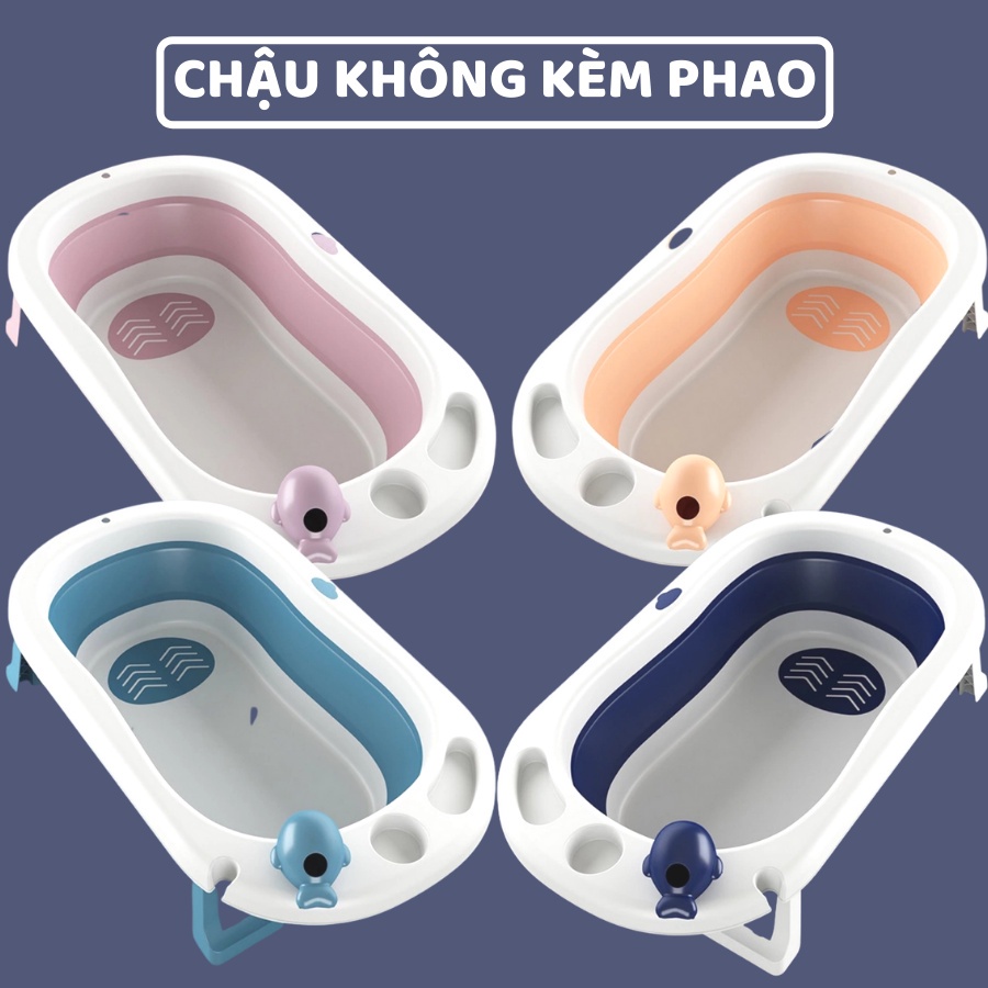 Chậu tắm gấp gọn tiện dụng kèm phao cho bé yêu