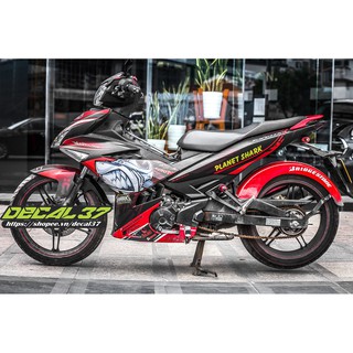 Tem Trùm Exciter 150 Shark đỏ đen