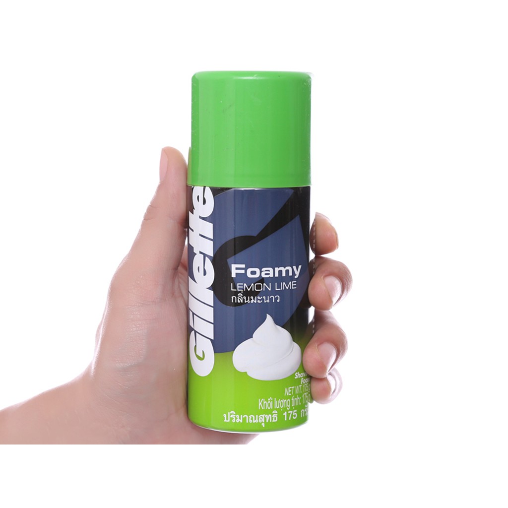 Bọt cạo râu hương chanh Gillette Foamy Lemon Lime (175g)