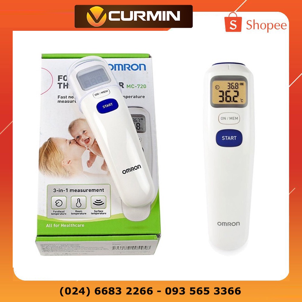 Nhiệt kế điện tử đo trán Omron MC-720 không tiếp xúc phù hợp với mọi lứa tuổi, kể cả trẻ sơ sinh và trẻ nhỏ