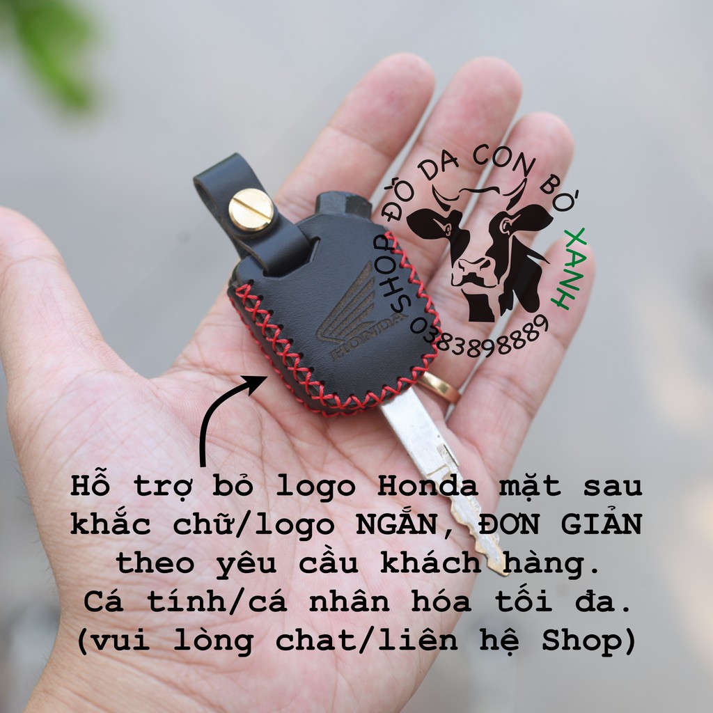 Bao Da Chìa Khóa Tìm Xe Honda Airblade, SH, SH Mode, PCX, Air Blade 2011-2015 handmade da thật