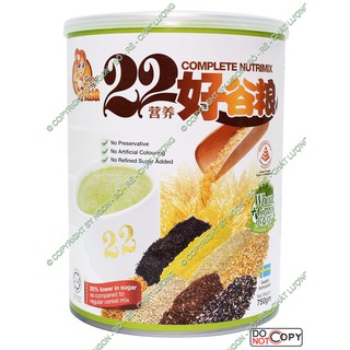 Bột ngũ cốc dinh dưỡng cao cấp 22 dưỡng chất 22 Complete Nutrimix - Wheat Grass (Mầm lúa mì) 750g hộp thiếc