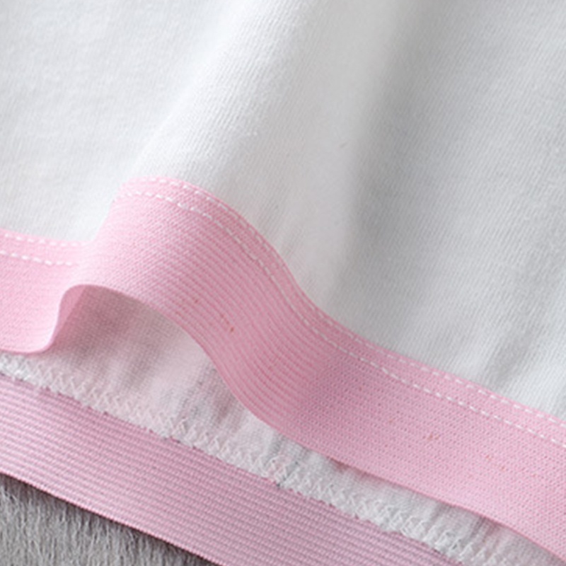 Áo Ngực Cotton Không Gọng Họa Tiết Hoạt Hình Phối Màu Tương Phản Cho Bé Gái