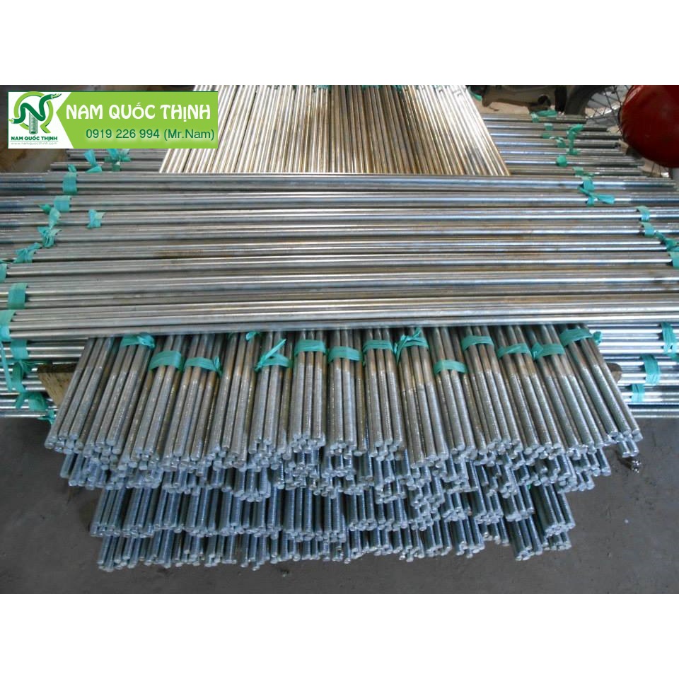 Thanh ren, ty ren, tiren thép mạ Ø 6 8 10 12 mm