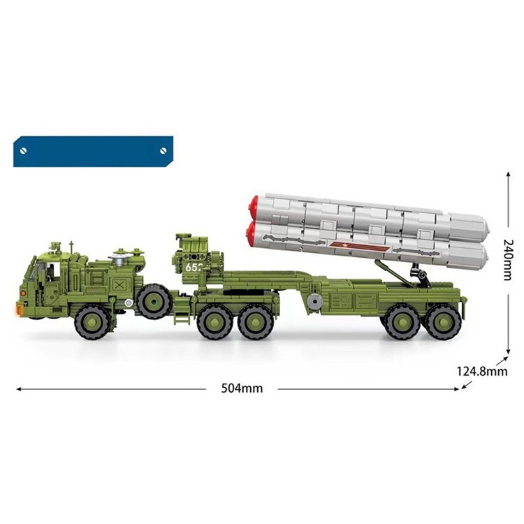 Đồ chơi Lắp ráp Xe Phòng không S-400, SY1677 Air defense missle, Xếp hình thông minh, Mô hình quân sự