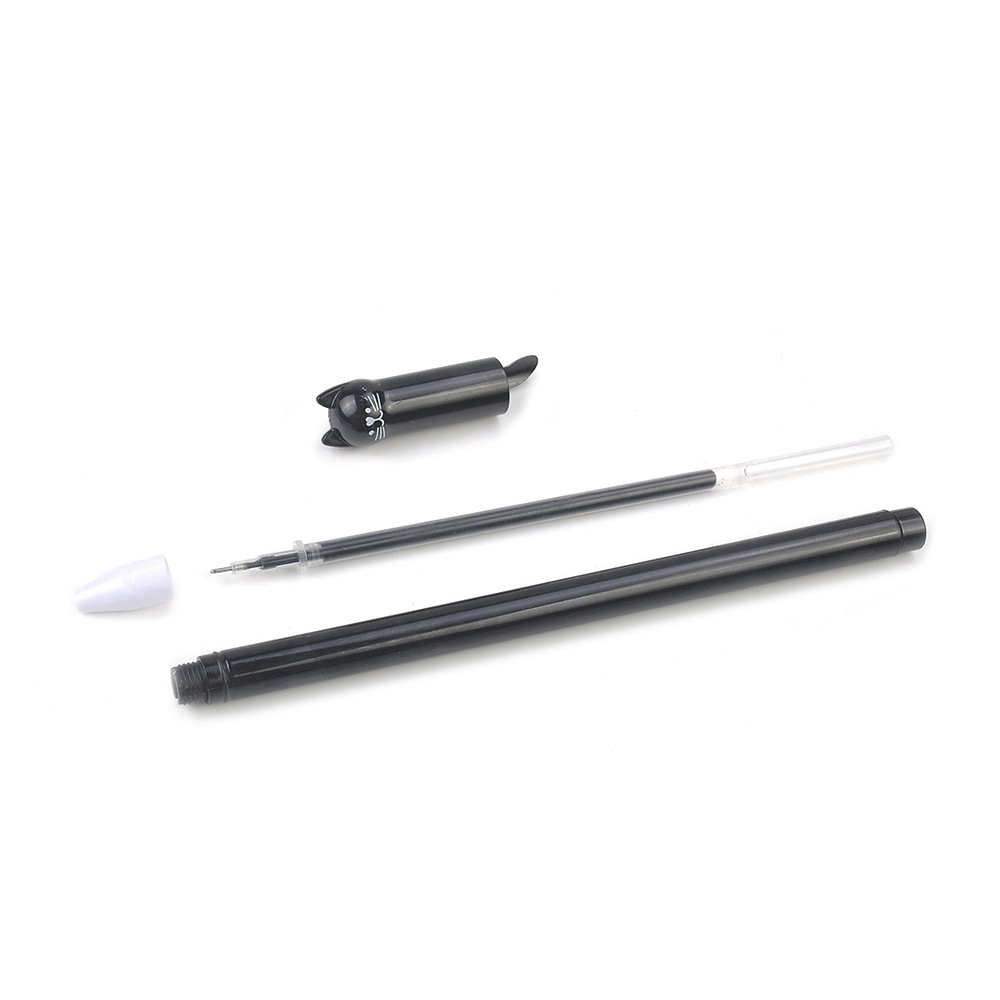 Bộ 6 cây bút gel 0.5mm có nắp hình mèo dễ thương