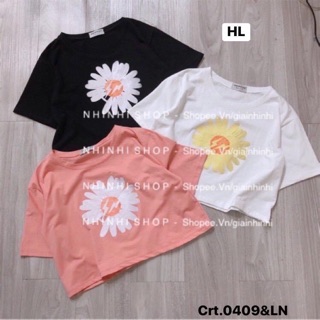 Áo crt hoa cúc trắng mất cánh - LN