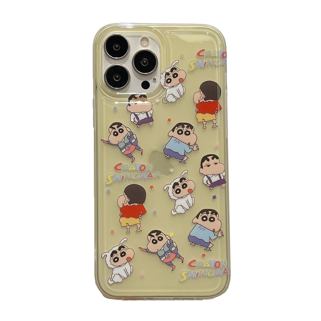 Ốp Điện Thoại Họa Tiết Cậu Bé Bút Chì Chống Sốc Cho iPhone 14 / 13 / 12 / 11