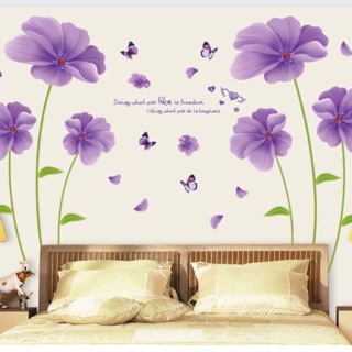 Decal bộ đôi hoa thuỷ tiên tím