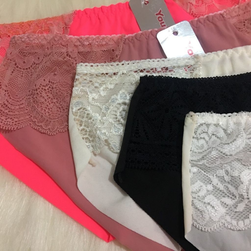 Quần Lót Nữ Ren Hông Nhiều Màu Sắc Xinh Xắn Free Size (40-55kg)