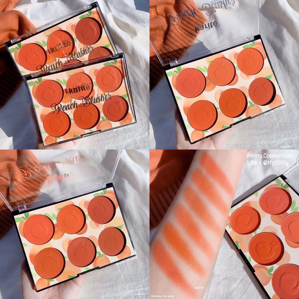 Má hồng 6 màu Peach Blusher tone cam đào đang hot ạ | BigBuy360 - bigbuy360.vn