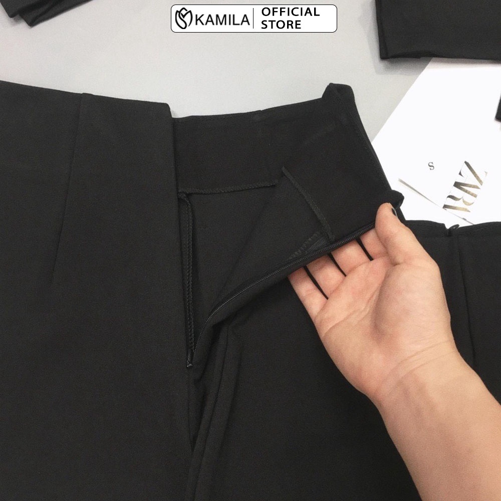 Quần short nữ cạp cao KAMILA chất vải cao cấp co giãn khóa sau tôn dáng phong cách trẻ trung cá tính dễ phối đồ KS102