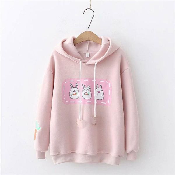 Áo Nỉ Hoodie Nỉ in Hoạt Hình Thỏ Gặm Cà Rốt, Kiểu Dáng Màu Sắc Hợp Tuổi Teen. XTTT