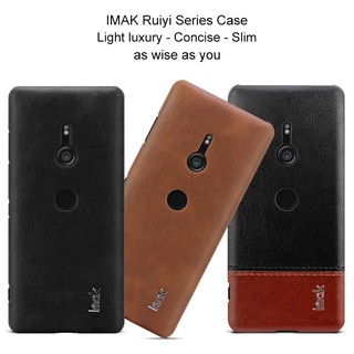 Imak luxury ruiyi case for sony xperia xz3 case pu+pc leather cover